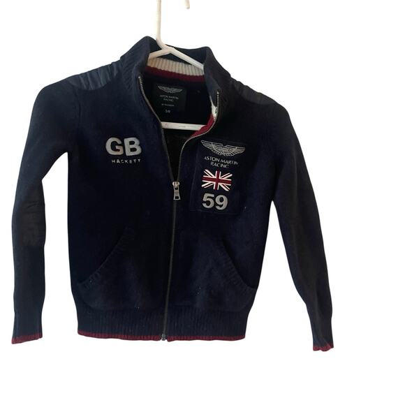 Aston Martin Kids Racing Sweater By Hackett Size 7/8 - Picture 1 of 6